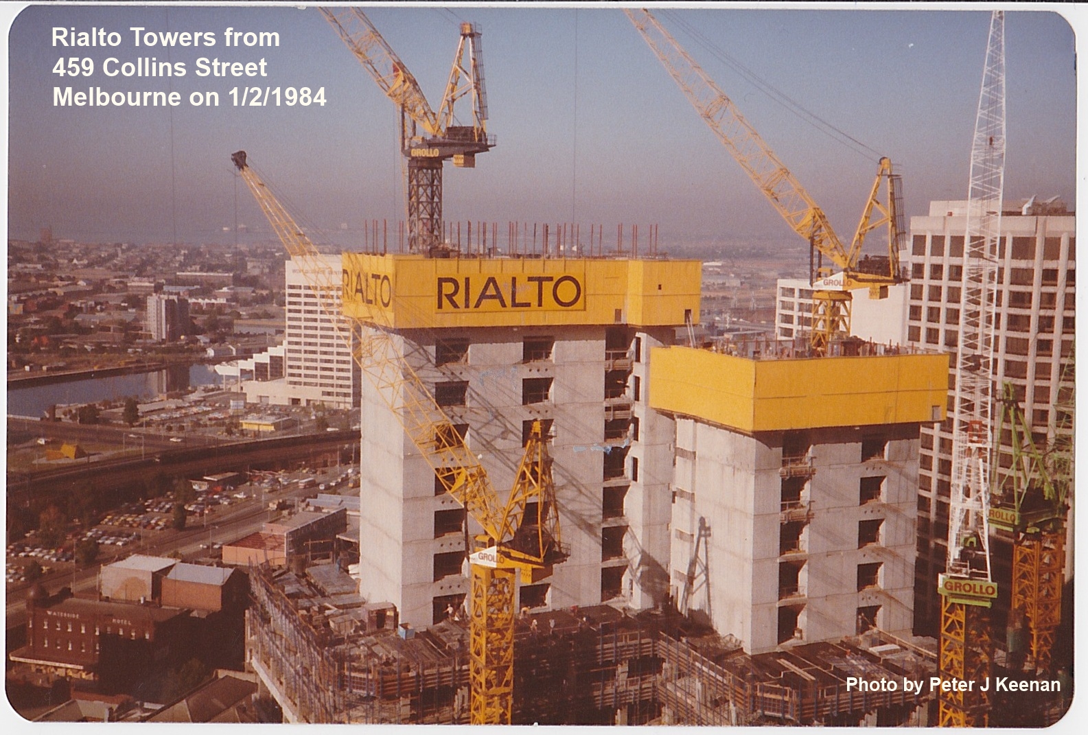 Rialto Towers from 459 Collins St on 1984